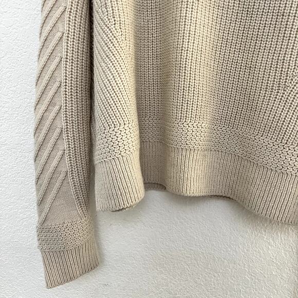 G STAR RAW Women's size L Weet Weave Knitted Ivory Chunky Sweater Wool Blend - Picture 3 of 10